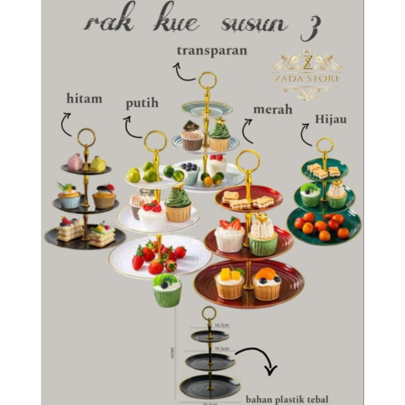 rak susun kue atau Cake Stand Display