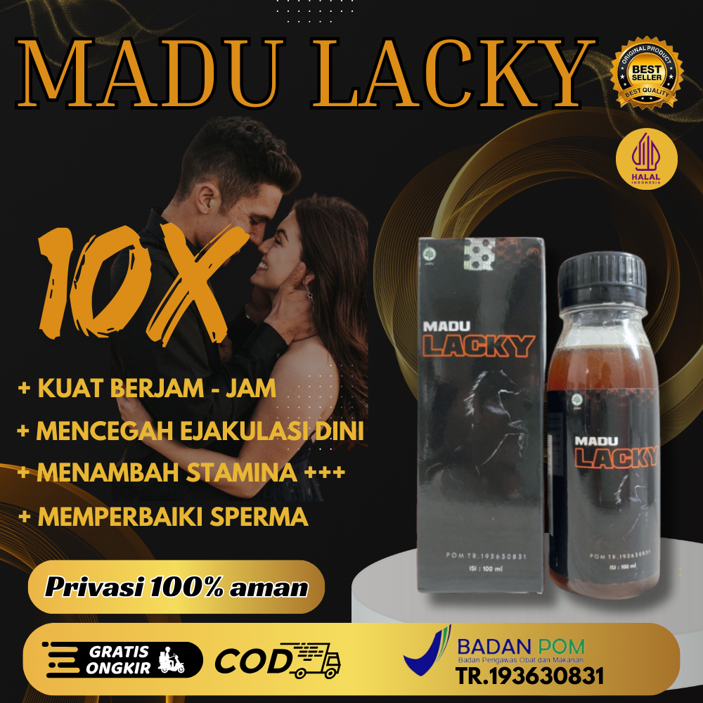 

(TERLARIS) MADU LACKY ORIGINAL Madukuat Pria Suplemen Penambah Durasi Herbal Kesejahteraan Bpom