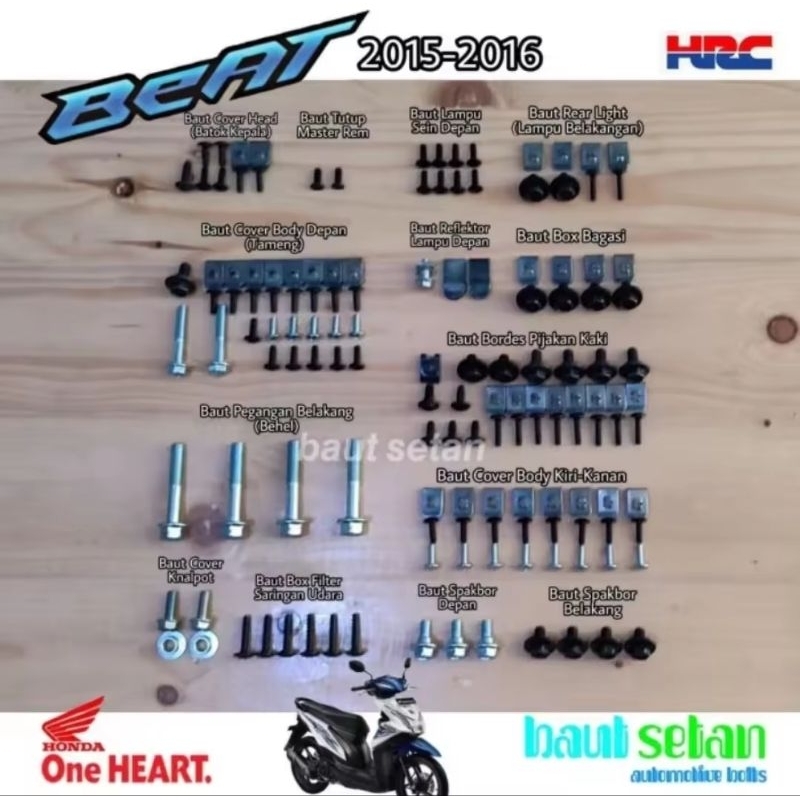 Baut Full Body Honda Beat Esp 2015-2016 Baut Full Body Honda Beat Esp 2015-2016