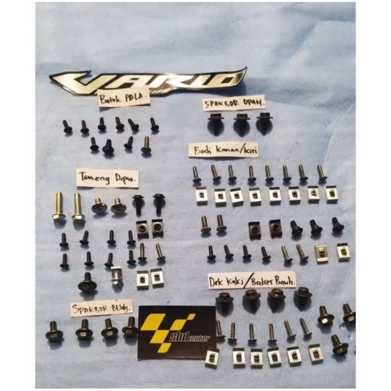 baut lengkap full body vario 110 karburator/baut lengkap vario 110 cw karburator baut lengkap full b