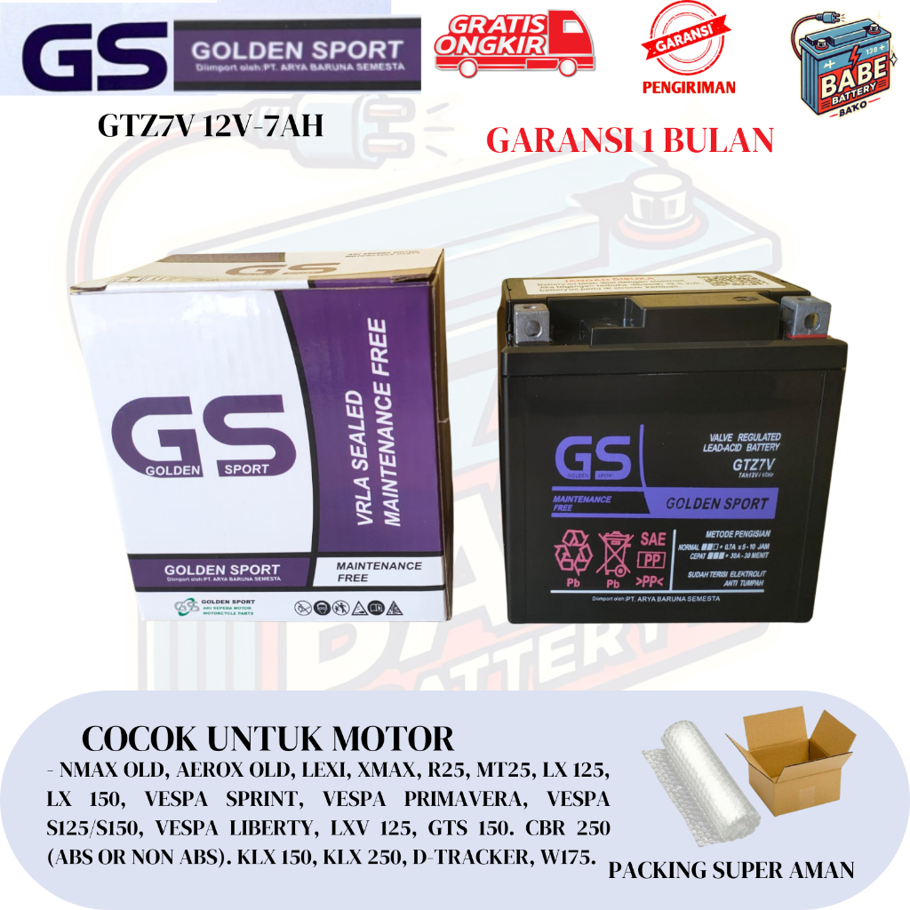 Aki Motor KLX 150, KLX 250, D-TRACKER, W175 GS Golden Sport GTZ7V