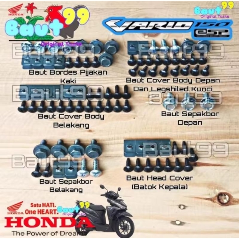 Baut Fullset Body Honda Vario 150 Esp Baut Fullset Body Honda Vario 150 Esp