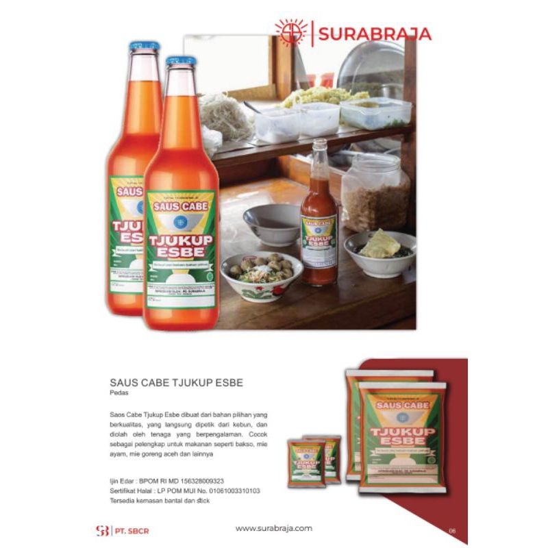 

TJUKUP ESBE | saus bantal | saus cabe