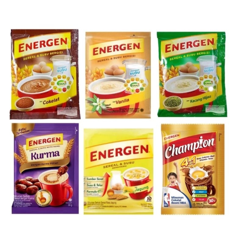 

Minuman Sereal Energen Dan Susu @30gram Isi 10pcs