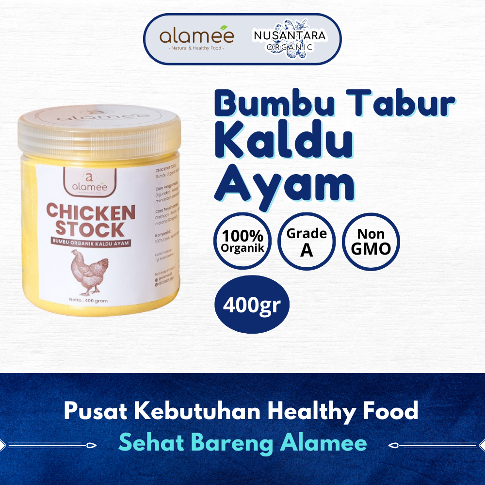 

ALAMEE 400gr Bumbu Kaldu Ayam Bubuk Non MSG Organik Chicken Powder Nusantara Organic