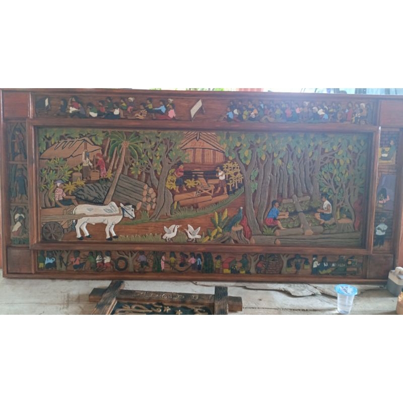 Lukisan Ukir Kayu jati TPK