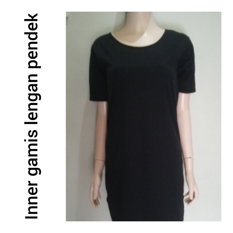 Inner Gamis Dress Panjang Lengan Pendek