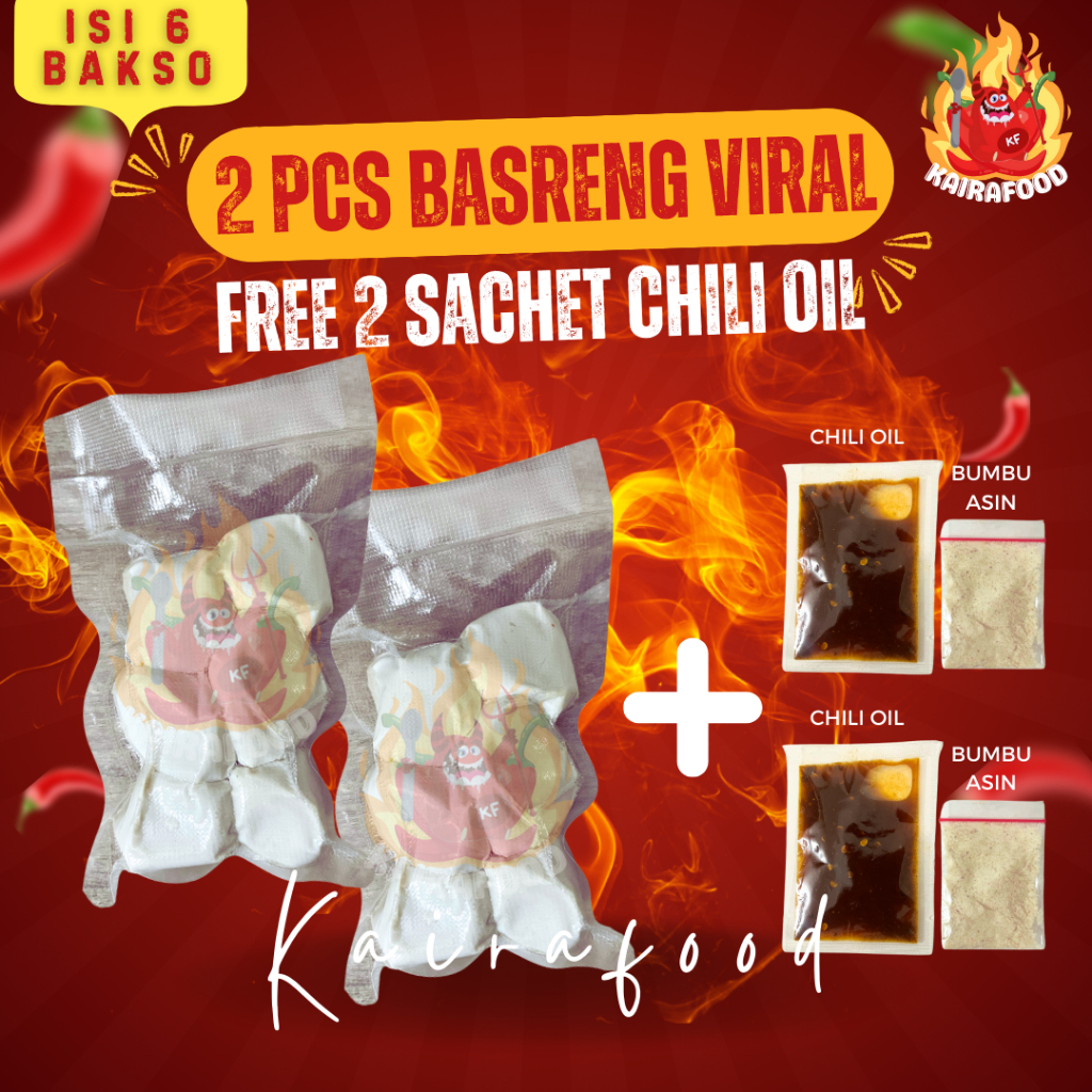 

PAKET BUNDLING 2 PCS BASRENG MENTAH CHILI OIL ISI 6 BUTIR