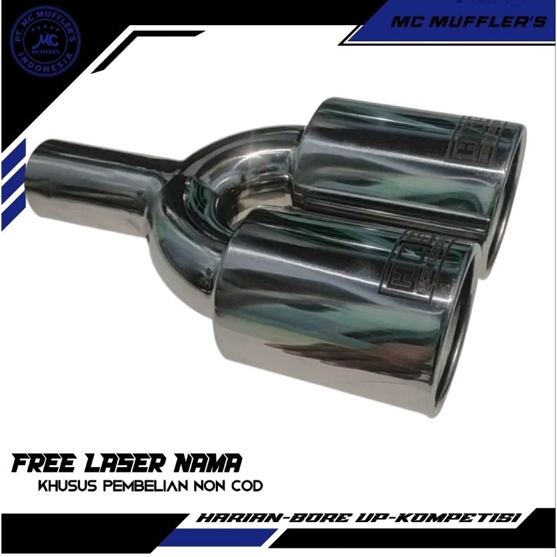 Knalpot suara sous sos jet bus bulat cabang