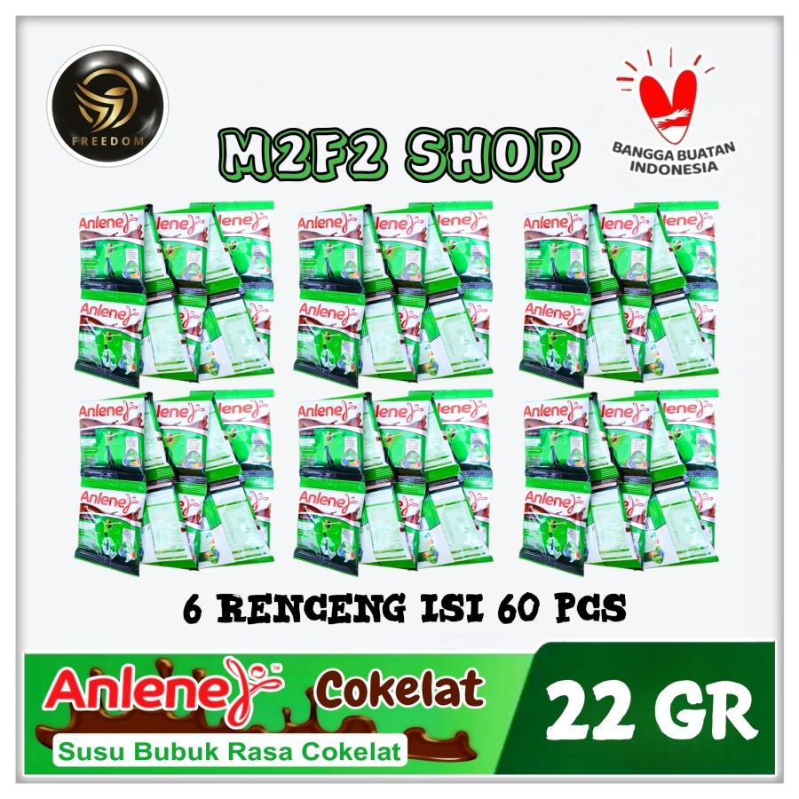 

Anlene Susu Bubuk Instant Rasa Cokelat | Chocolate Sachet - 22 gr (Kemasan 6 Renceng)