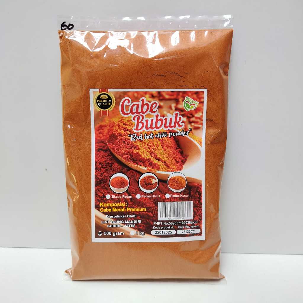 

Cabe Bubuk/Chilli Powder Kemasan 500 Gr