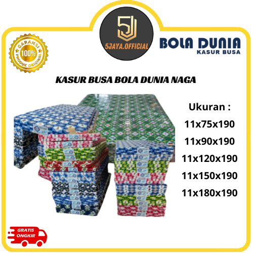 Kasur Busa Bola Dunia Naga - 11x75x190/11x90x190/11x150x190/11x180x190 Matras Bola Dunia Naga Kasur