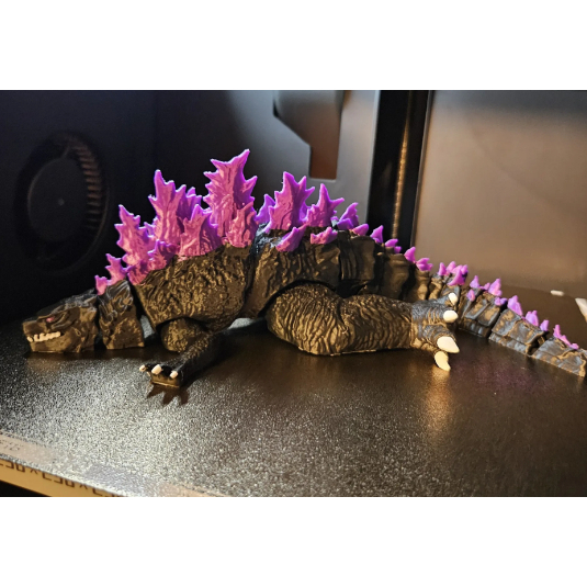 Cuero Mainan Burning Godzilla Artikulasi