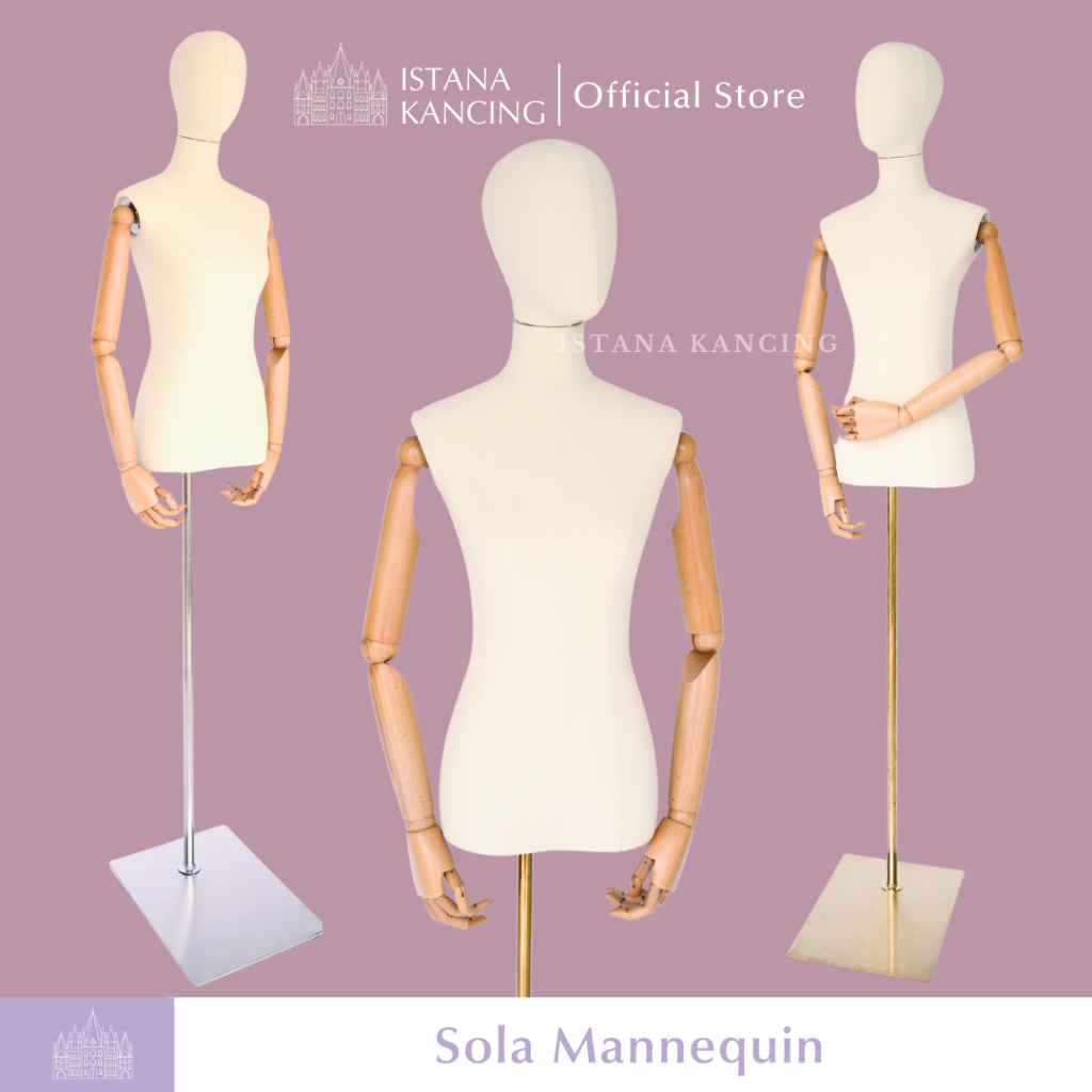 Mannequin Sola Wanita Setengah Badan Kepala Mewah | Mannequin Store Display | Manekin Half Body Set 