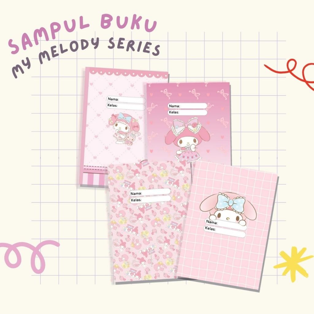 

Sampul buku aesthetic 4 lembar my melody series