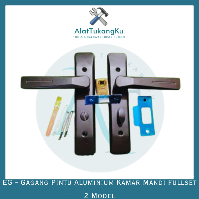 Kunci Pintu Kamar Mandi Aluminium Premium / Gagang Pintu Aluminium / Handle Pintu Toilet