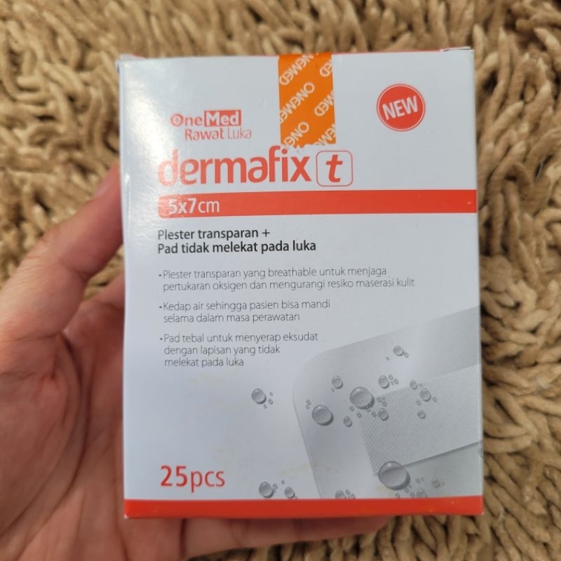 ONEMED Dermatix 5x7 cm 25 pcs Transparan Kedap Air Anti Pad Original Rawat Luka Plester Pasien Bedah