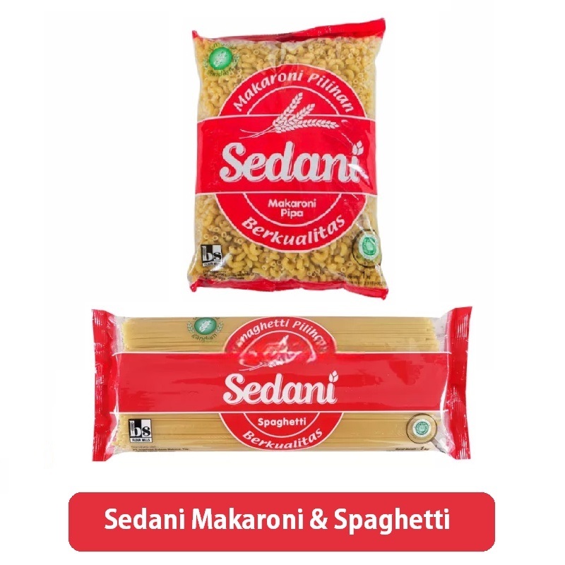 

Sedani Makaroni Pipa Pasta Spaghetti 1kg Spageti 1Kg