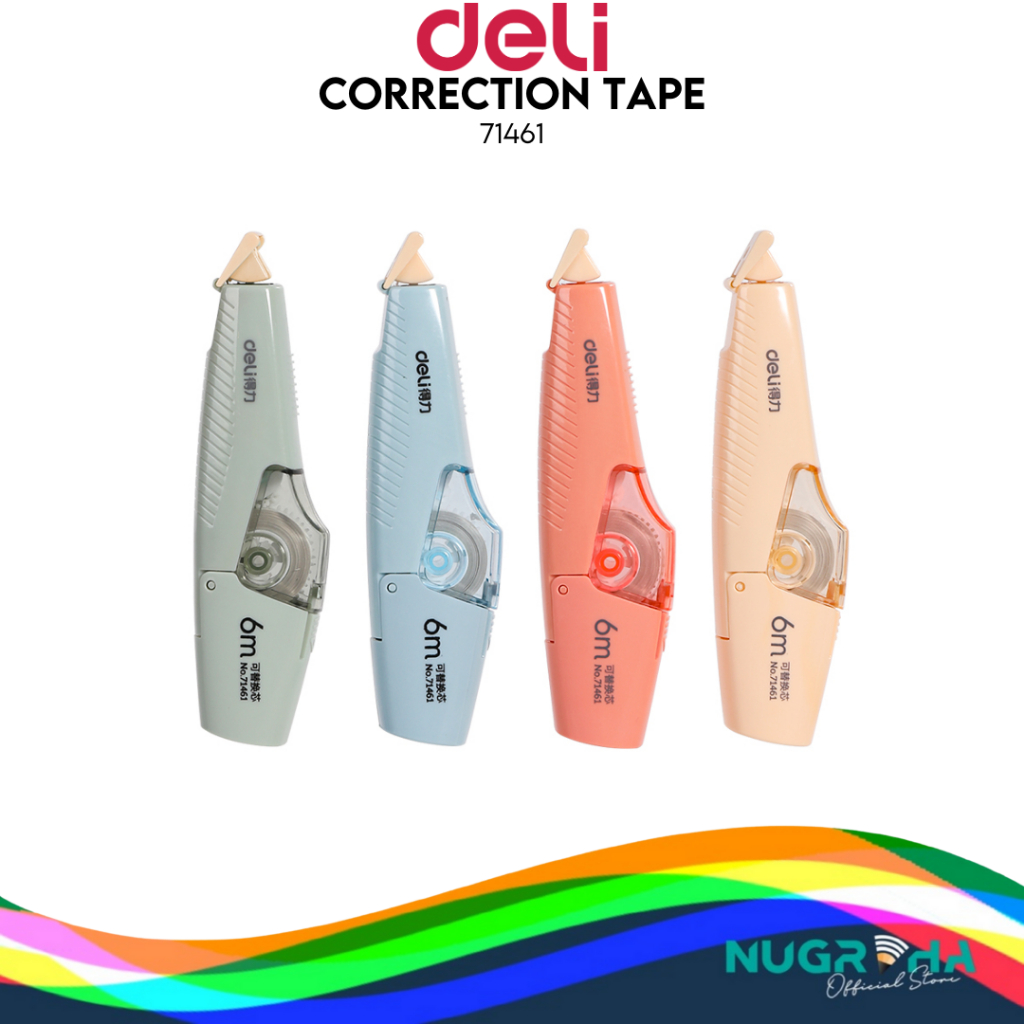 

DELI 71461 CP TAPE CPRRECTION TAPE PITA KOREKSI TIPEX KERTAS 5 MM X 6 M