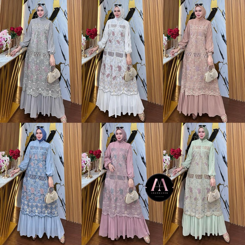 Gamis abang adek 028 - Gamis katbol abang adek - Gamis katun bolong