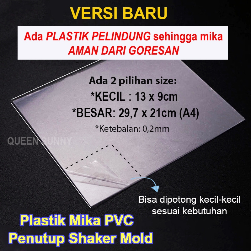 

Plastik Mika Kaku A4 (SIZE BESAR) Hard Plastic Penutup Cetakan Shaker Mold Film