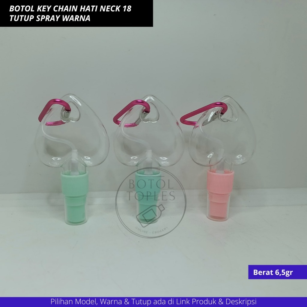 Botol 30ml Love Botol 30ml ( Clear ) Keychain Spray N18