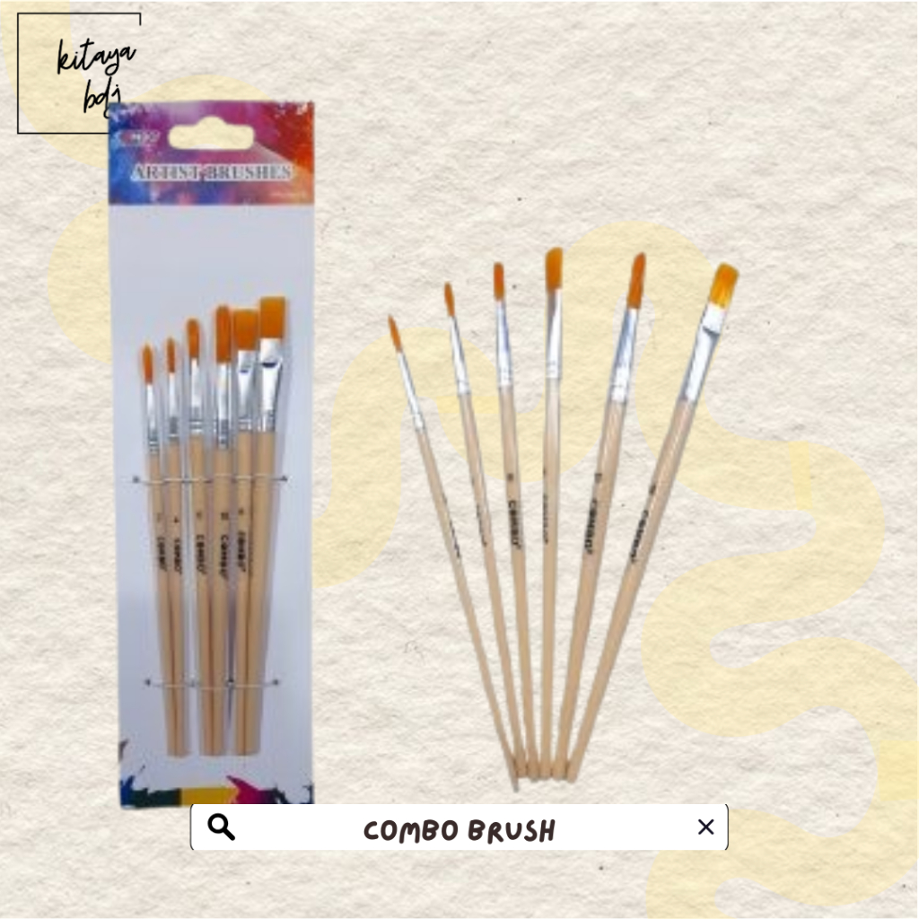 

Kuas Set COMBO Oval dan Datar | Painting Brush Set