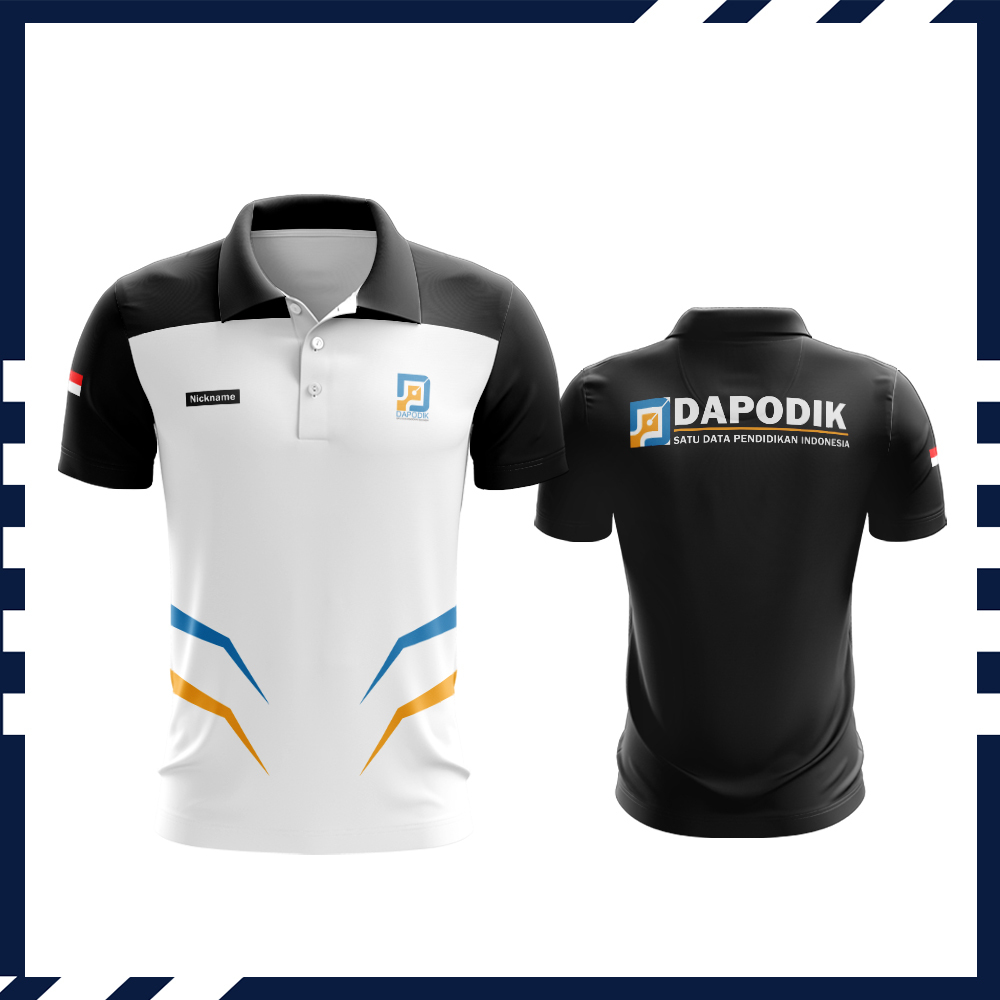Baju Dapodik - Kaos Operator Dapodik Sekolah - Kaos Polo Dapodik Free Custom Nama