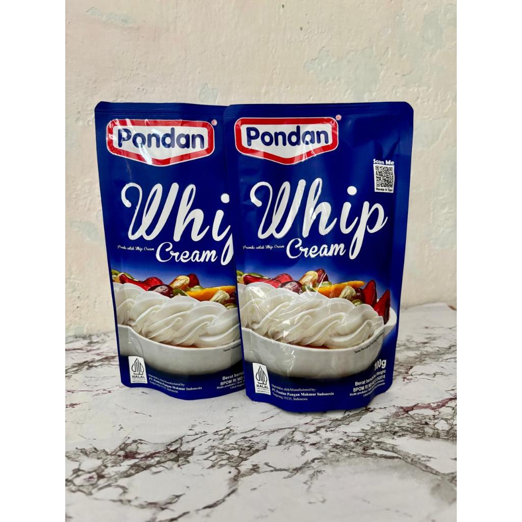 

Pondan Whip Cream 100gram Kemasan Ekonomis