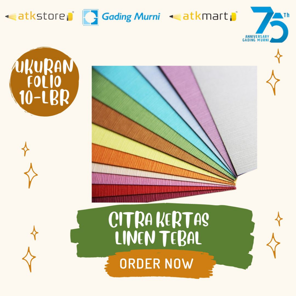

Citra Kertas Linen Tebal Ukuran Folio Isi 10 Lembar