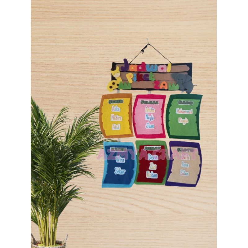 Hiasan Dinding Jadwal Piket Kelas