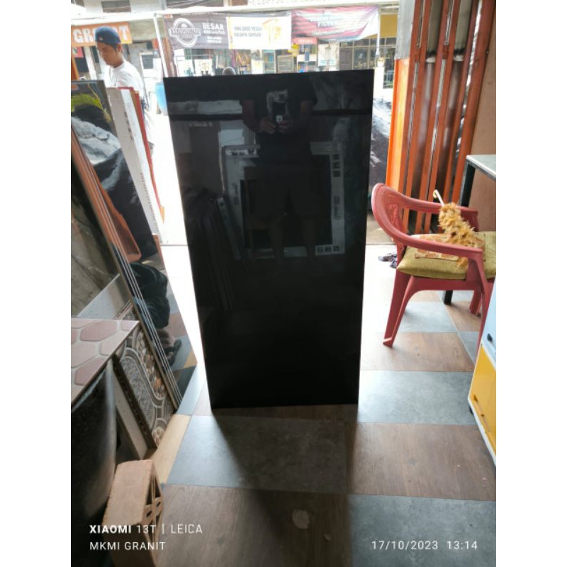 Granit lantai 60x120 hitam polos pure black garuda