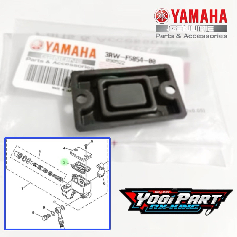 KARET SIL SEAL TUTUP MASTER REM RX KING RXS SCORPIO V-IXION R15 ORIGINAL