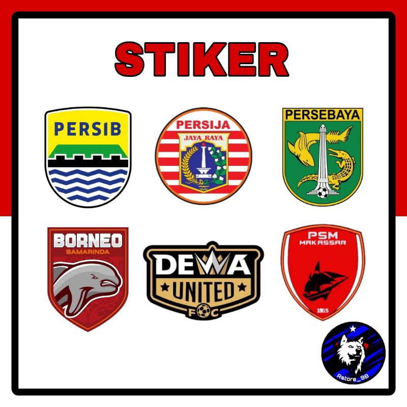 

STIKER STICKER LIGA 1 INDONESIA PERSIB PERSIJA AREMA PERSEBAYA BALI UNITED DEWA UNITED PSM MAKASSAR PSIS SEMARANG PERSIS SOLO BORNEO FC PERSITA PSBS BIAK