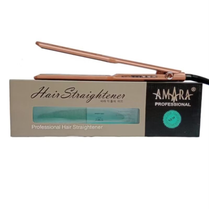 Amara Catok Catokan Hair Straightening Pelurus Rambut AM 1333 Plat Plate Lurus Lebar Ion Ionic Profe