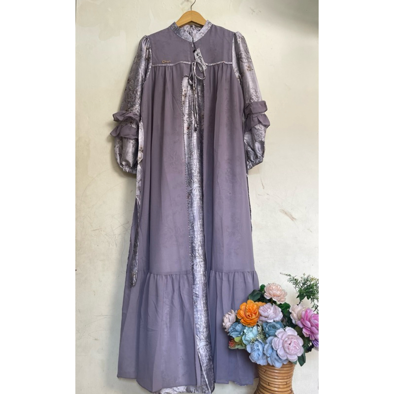 24 Gamis Armani silk Qorys Original realpik Ready Stok No Po