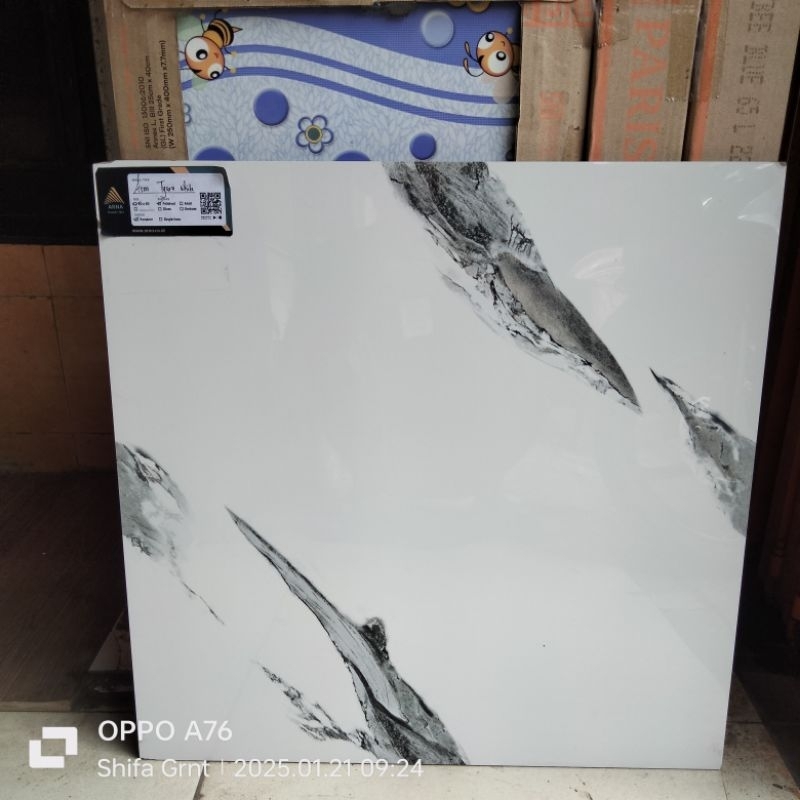 Granit lantai 60x60. Tyara White /Arna local