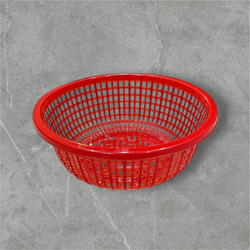 Keranjang Plastik  / Wakul Bakul Buah Sayur Telur Serbaguna / Besek Wadah Makanan / Keranjang Bulat