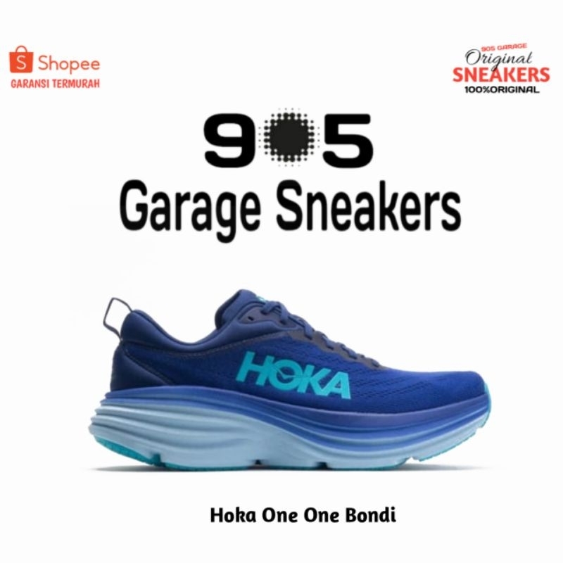 Sepatu Hoka One One Bondi 8 Bellwether Blue Original