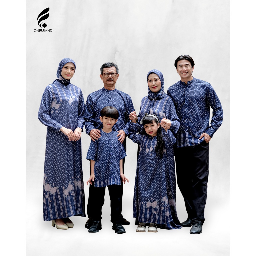ONEBRANDHijab SELARAS Sarimbit Keluarga Lebaran Couple Baju Muslim Ibu Ayah Anak Perempuan Laki