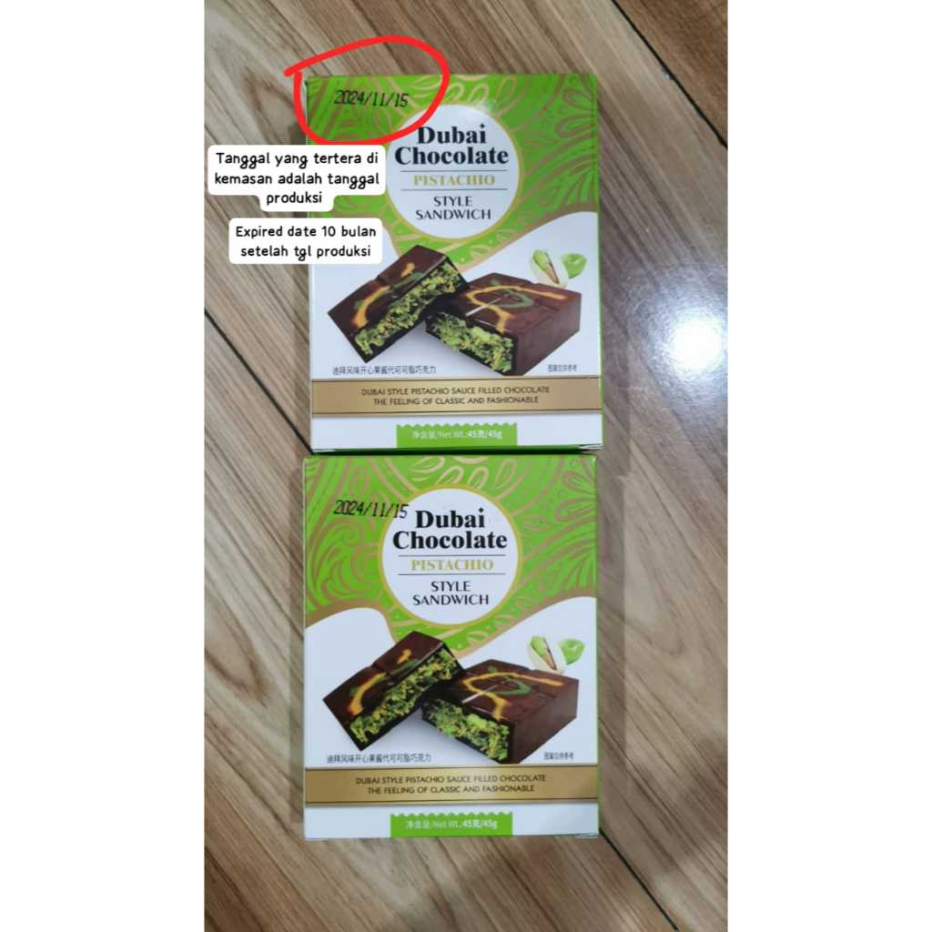 

QH Dubai Chocolate Pistachio Style Sandwich 45 Gram