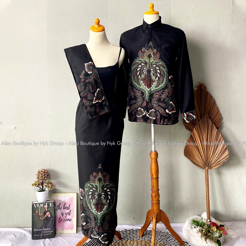 MISO BUTIK - Motif Terbaru Kemeja Rok Batik Sarimbitan Motif GANENDRA Bahan Katun Poli Premium Full 