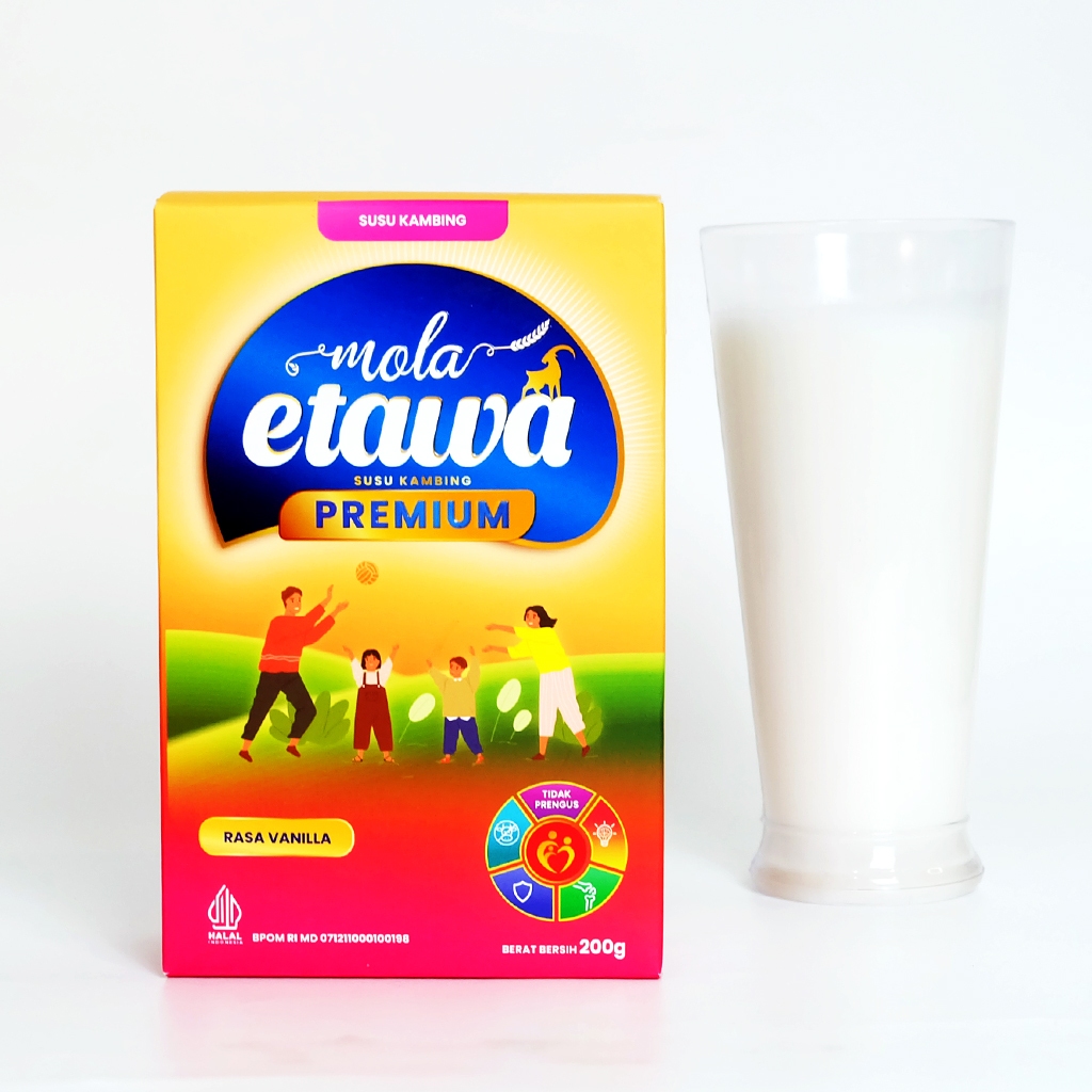 

IO Mola Etawa Susu Bubuk Kambing 100% Orinal untuk Nyeri Sendi, Lambung, & Asam Urat