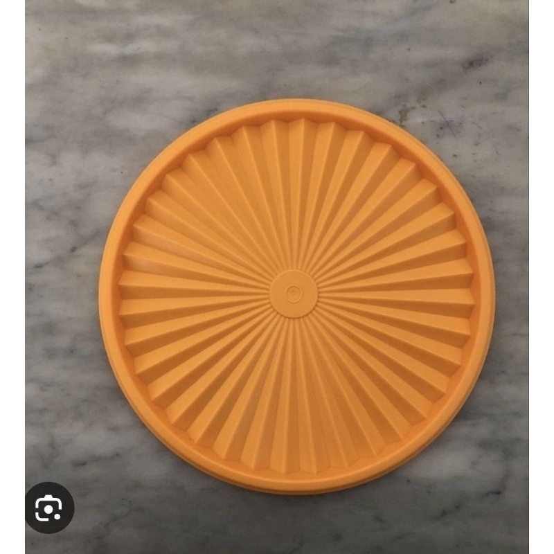 Tutup Toples Seal Deco Tupperware 13 cm warna orange muda BARU