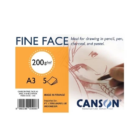 

TBMO CANSON FINE FACE A3 C 200GR S5 SHEET BANTEX C02