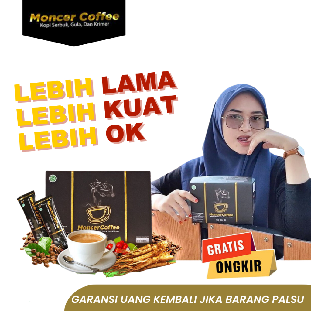 

NF Monceer Coffee Kopi Gingseng Gula Aren - Kopi Kuat Tahan Lama Penambah Stamina Durasi Pria BPOM