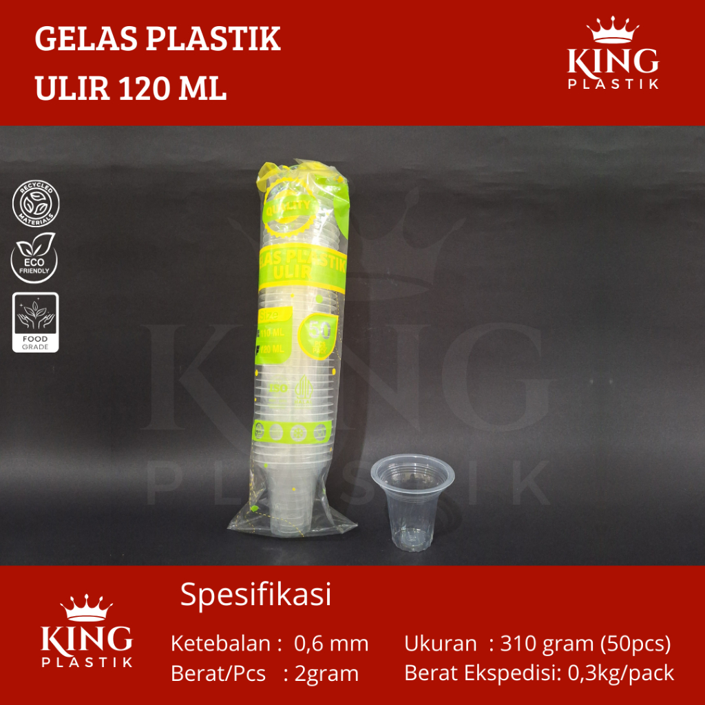 Gelas Plastik Eskrim Jagung Jasuke Cup Ulir Tiptop  120ml Isi 50pcs