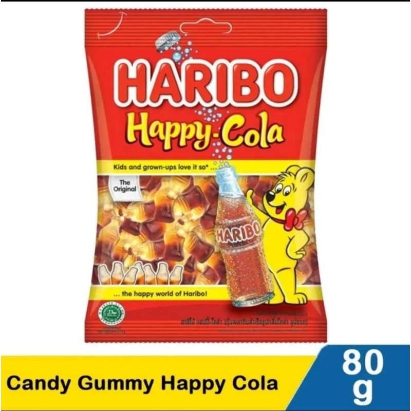 

Permen Candy Gummy Haribo Rasa Happy Cola