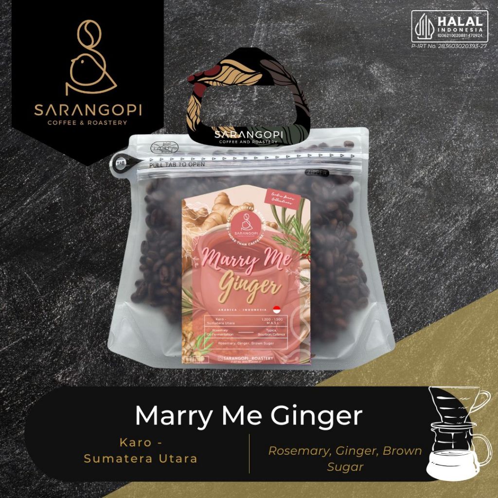 

Arabica Marry Me Ginger Coffee Filter Manual Brew V60 - Sarangopi Coffee Beans