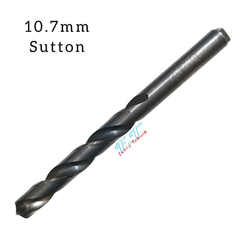 drill mata bor besi 10.7 MM SUTTON mata bor hss 10.7mm bekas mulus tajam